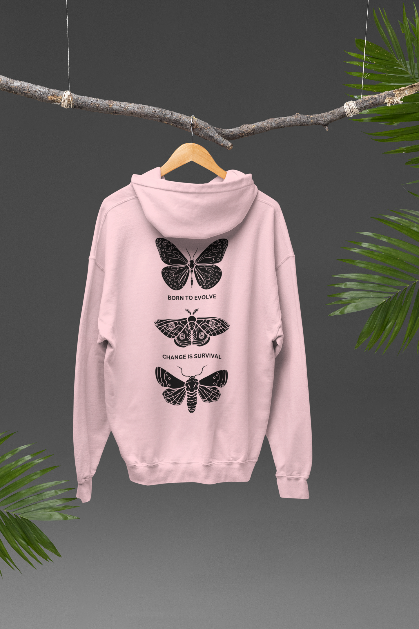 BORN TO EVOLVE | OVERSIZED PREMIUM HOODIE | BABY PINK, LAVENDER