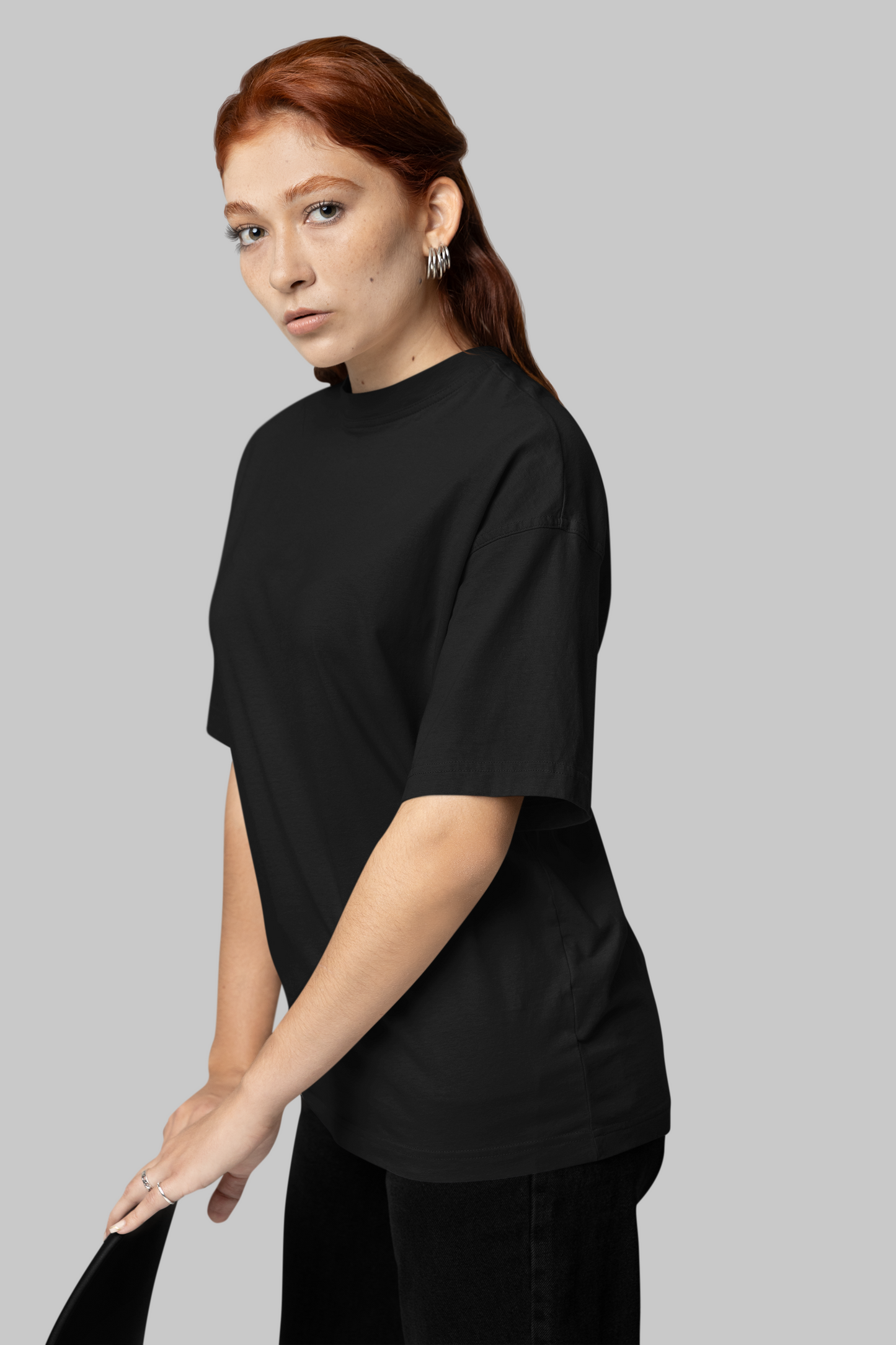 BLACK PREMIUM COTTON OVERSIZED T-SHIRT