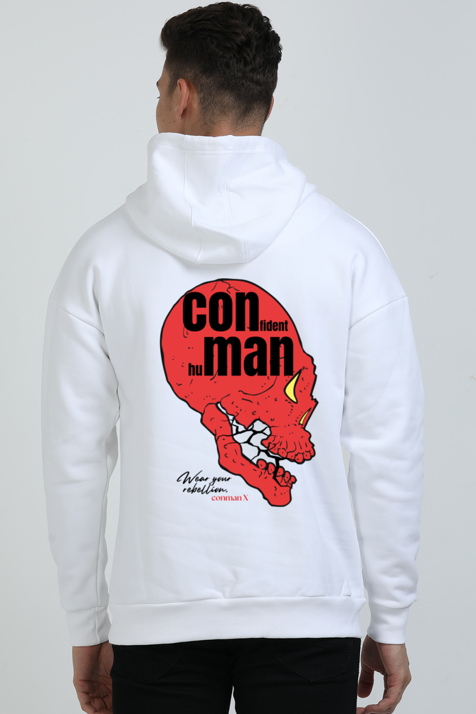 RED SKULL | HEAVYWEIGHT UNISEX OVERSIZED HOODIE | WHITE