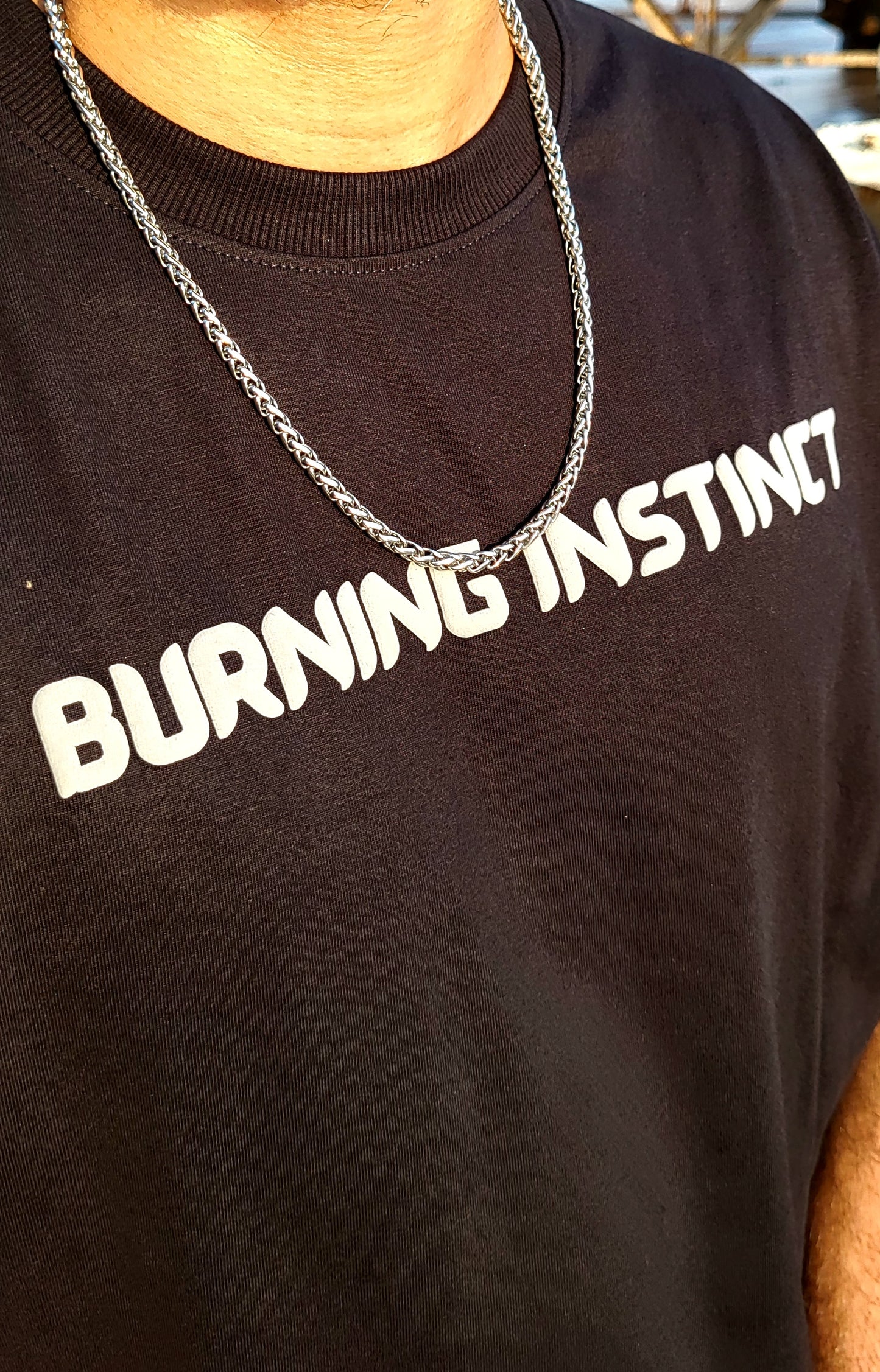 BURNING INSTINCT | UNISEX OVERSIZED T-SHIRT | BLACK