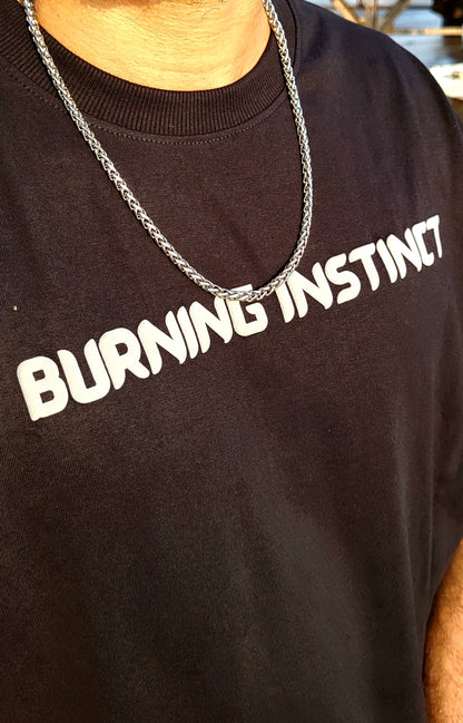 BURNING INSTINCT | UNISEX OVERSIZED T-SHIRT | BLACK