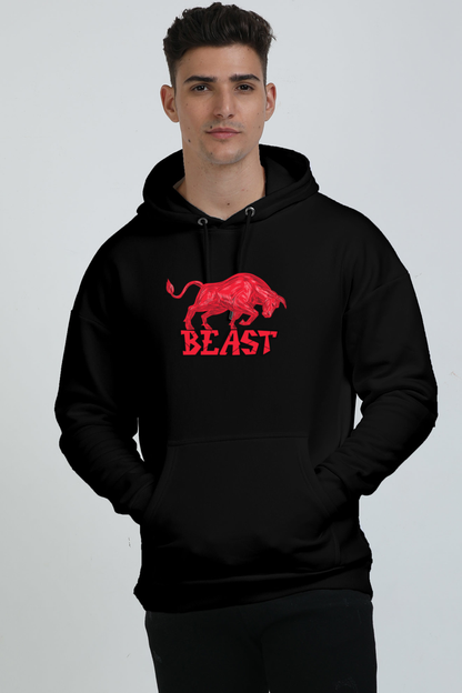 THE BEAST BULL | HEAVYWEIGHT UNISEX OVERSIZED HOODIE | BLACK