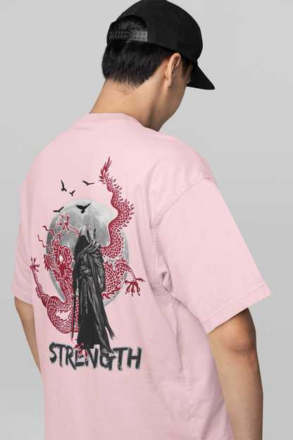 NINJA STRENGTH | OVERSIZED T-SHIRT | LIGHT BABY PINK