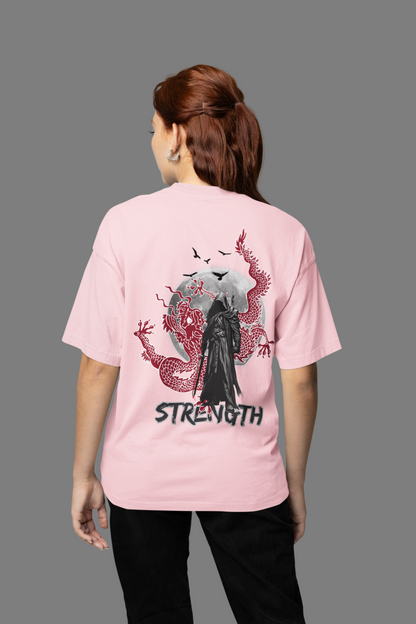 NINJA STRENGTH | OVERSIZED T-SHIRT | LIGHT BABY PINK