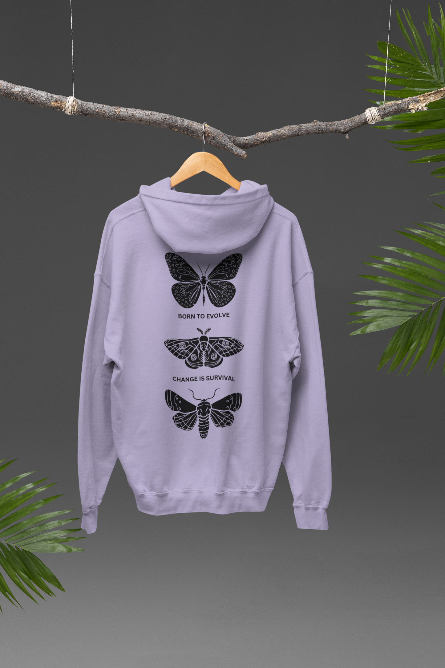 BORN TO EVOLVE | OVERSIZED PREMIUM HOODIE | BABY PINK, LAVENDER