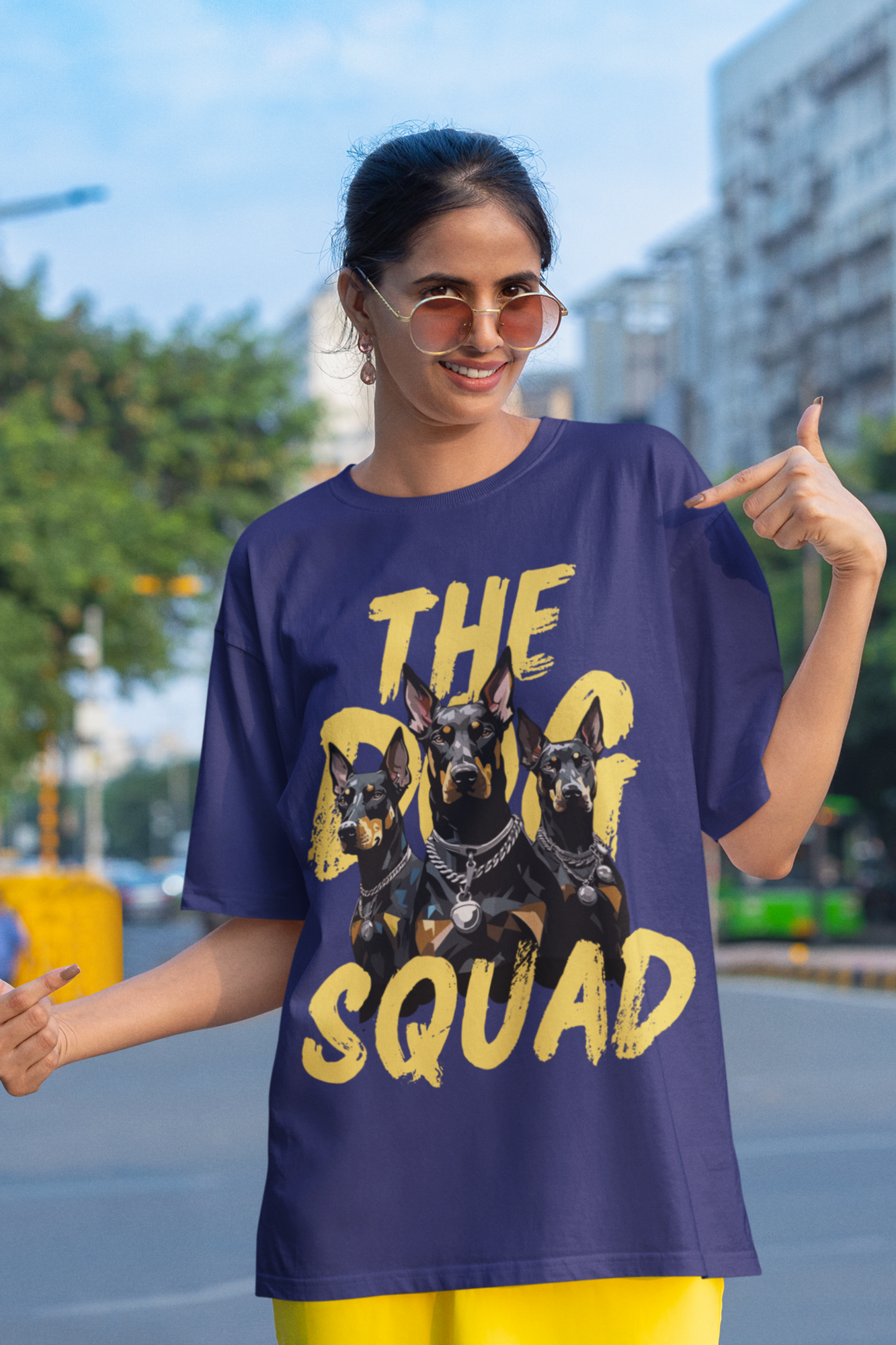 THE DOG SQUAD | UNISEX OVERSIZED T-SHIRT | ROYAL BLUE