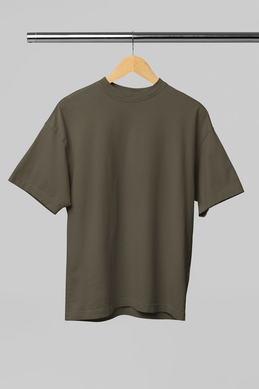 OLIVE GREEN PREMIUM COTTON OVERSIZED T-SHIRT