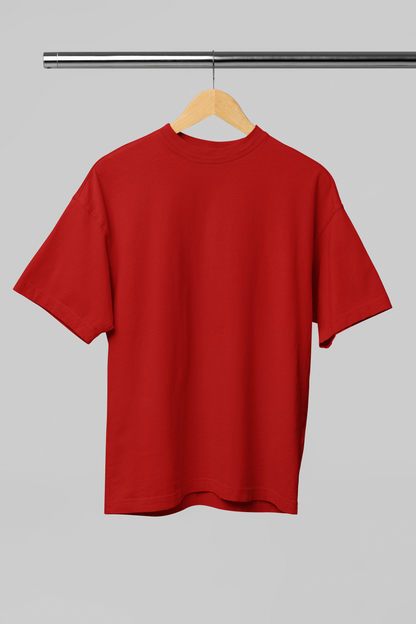 RED PREMIUM COTTON OVERSIZED T-SHIRT