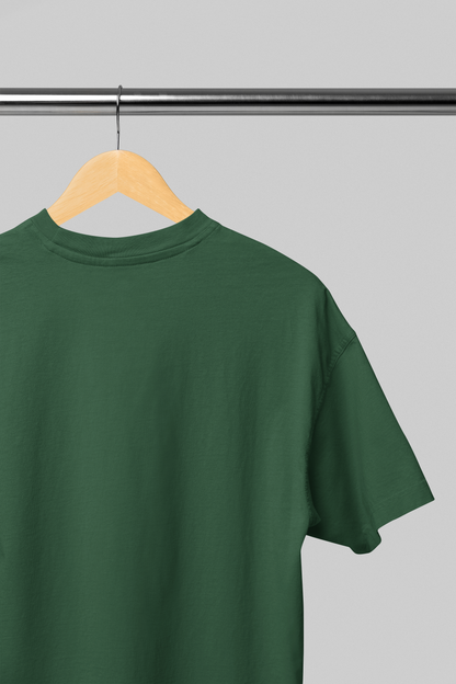 BOTTLE GREEN PREMIUM COTTON OVERSIZED T-SHIRT