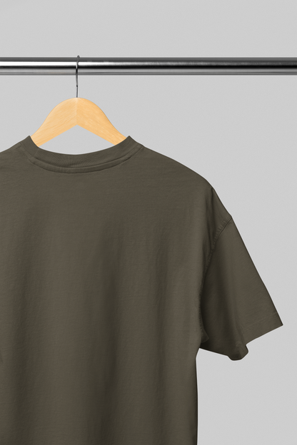 OLIVE GREEN PREMIUM COTTON OVERSIZED T-SHIRT