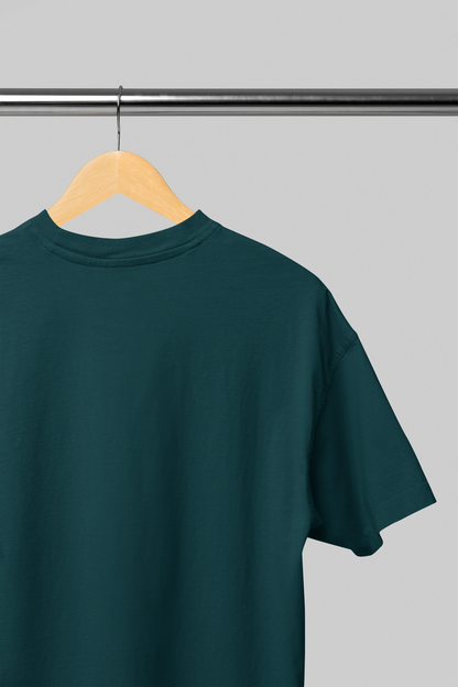 PETROL BLUE PREMIUM COTTON OVERSIZED T-SHIRT