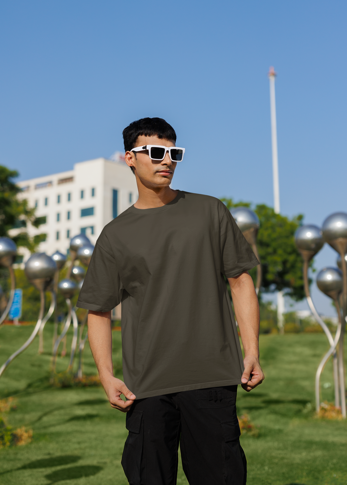 OLIVE GREEN PREMIUM COTTON OVERSIZED T-SHIRT