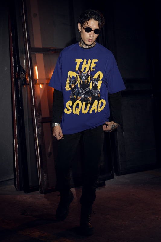 THE DOG SQUAD | UNISEX OVERSIZED T-SHIRT | ROYAL BLUE