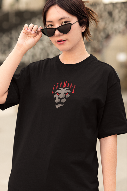 LION FACE | UNISEX OVERSIZED T-SHIRT | BLACK