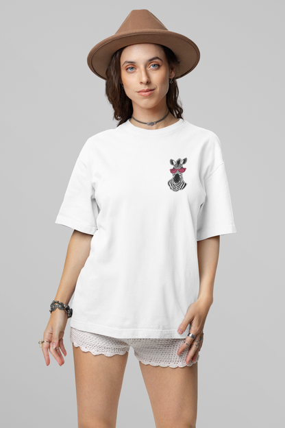 COOL ZEBRA | UNISEX OVERSIZED T-SHIRT | WHITE