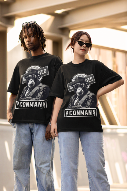 MOST WANTED MONKEY | UNISEX OVERSIZED FIT T-SHIRT | BLACK